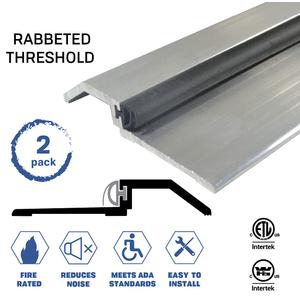 1 Pack Mill Aluminum High Rabbeted ThresholdSaddle with Solid Rubber Extrusion 3465MA FH 10 x 1 12inchinch Supplied 3 1116inchinch W x 12inchinch H x 36inchinch L