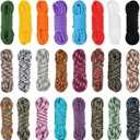 MONOBIN 24 Colors 10ft Paracord Rope with Instruction, Paracord 550 Combo kit, Multifunction Parachute Cord for Making Paracord Bracelets, Lanyard, Dog Collar, Idea for Gift (24 Colors C)