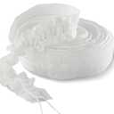 MJMP Curtain Pleating Tape 10 Yards White British Style, Perfect for Making Home Decor Projects.(10 Yards 1 Inch)