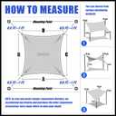 Royal Shade Beige 8' x 12' Rectangle Sun Shade Sail RS-SLR, UPF50+ 95% UV Blockage, 200GSM Commercial Standard Heavy Duty, Water & Air Permeable Canopy Mesh Fabric for Patio (We Make Custom Sizes)