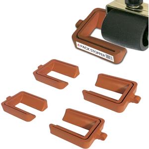 iPrimio No Lift Wheel Stoppers for Rolling Furniture - Bed and Furniture Stopper - Requires No Lifting of Bed - Keeps Bed and Furniture from Sliding Bed Caster Stopper - Solid Rubber (4 Pack, Brown)