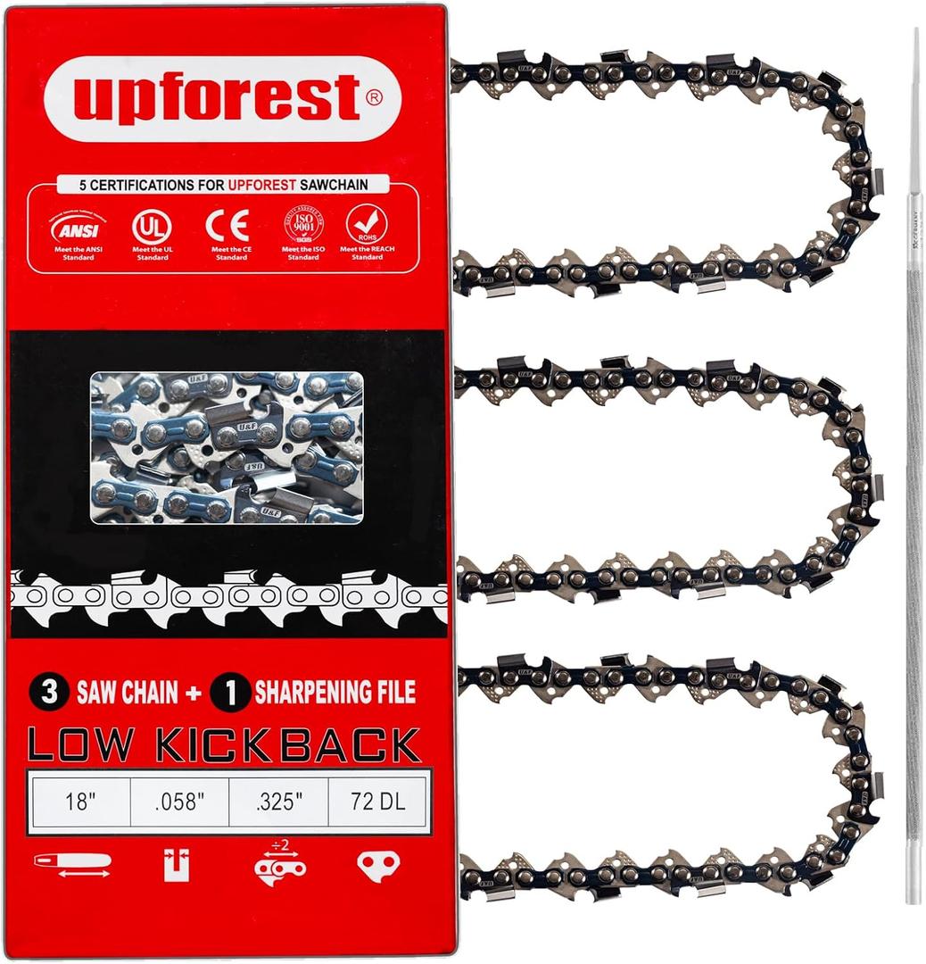 4 x 18" Chainsaw Chain Blade Fits Husqvarna 543XP, 545, 550XP, 440, 445 Jonsered 435 Poulan 325 Makita DCS430, DCS431, OEM Part : Oregon 21BPX072G (3 Chains)