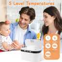 Baby Wipe Warmer, Wet Wipe Warmer 5 Modes of Temperature Heating Control Dual Heat for Baby's Comfort Large Capacity Wipes Dispenser Diaper Wipe Warmer with Night Light