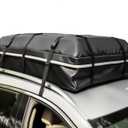 Car Roof Bag, 20 Cubic Feet Rooftop Cargo Carrier, 600D Waterproof Car Top Luggage Storage Bag for All Vehicles SUV with/Without Rack, Include Anti-Slip Mat, 8 Reinforced Straps, 6 Door Hooks