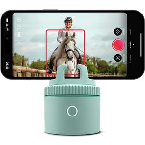Pivo Equestrian Lite Pack Auto Horse, Face and Body Tracking, Ai-Powered 360 Rotation Smartphone Holder, Equine Coaching, Auto Zoom Handsfree Photo & Video Recording (Green)