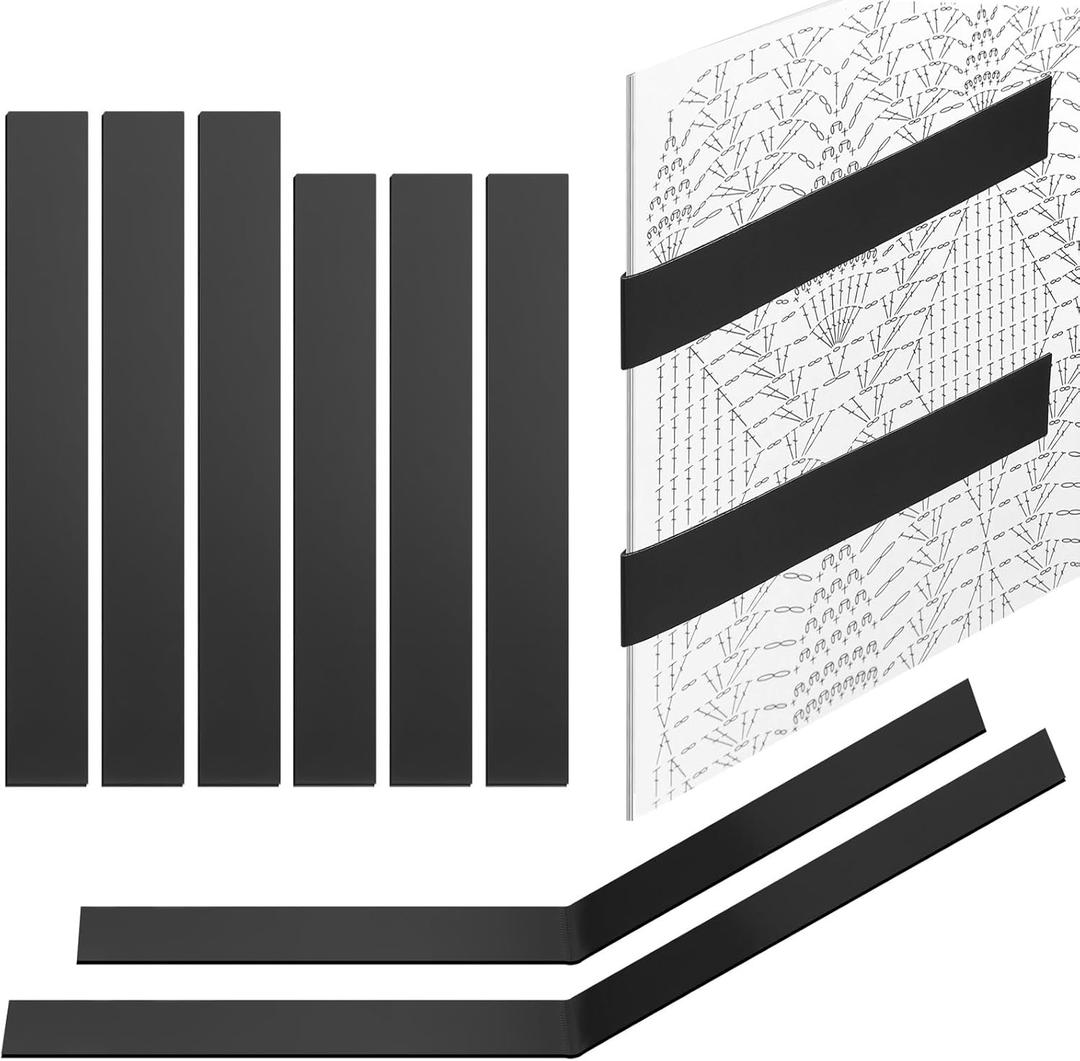 Flutesan 8 Pcs Cross Stitch Line Keeper 2 Sizes Knitting Pattern Chart Keeper 7.5" and 6" Magnetic Cross Stitch Accessories and Supplies for Crochet for Crafting, Embroidery, Sewing