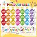 Gemscream Light up We Appreciate You Banner Decorations Housekeeping Week Thank You Backdrop Banner Yard Sign with 21 Pcs Balloons Employee Appreciation Gifts Teacher Party Supplies(Fresh)