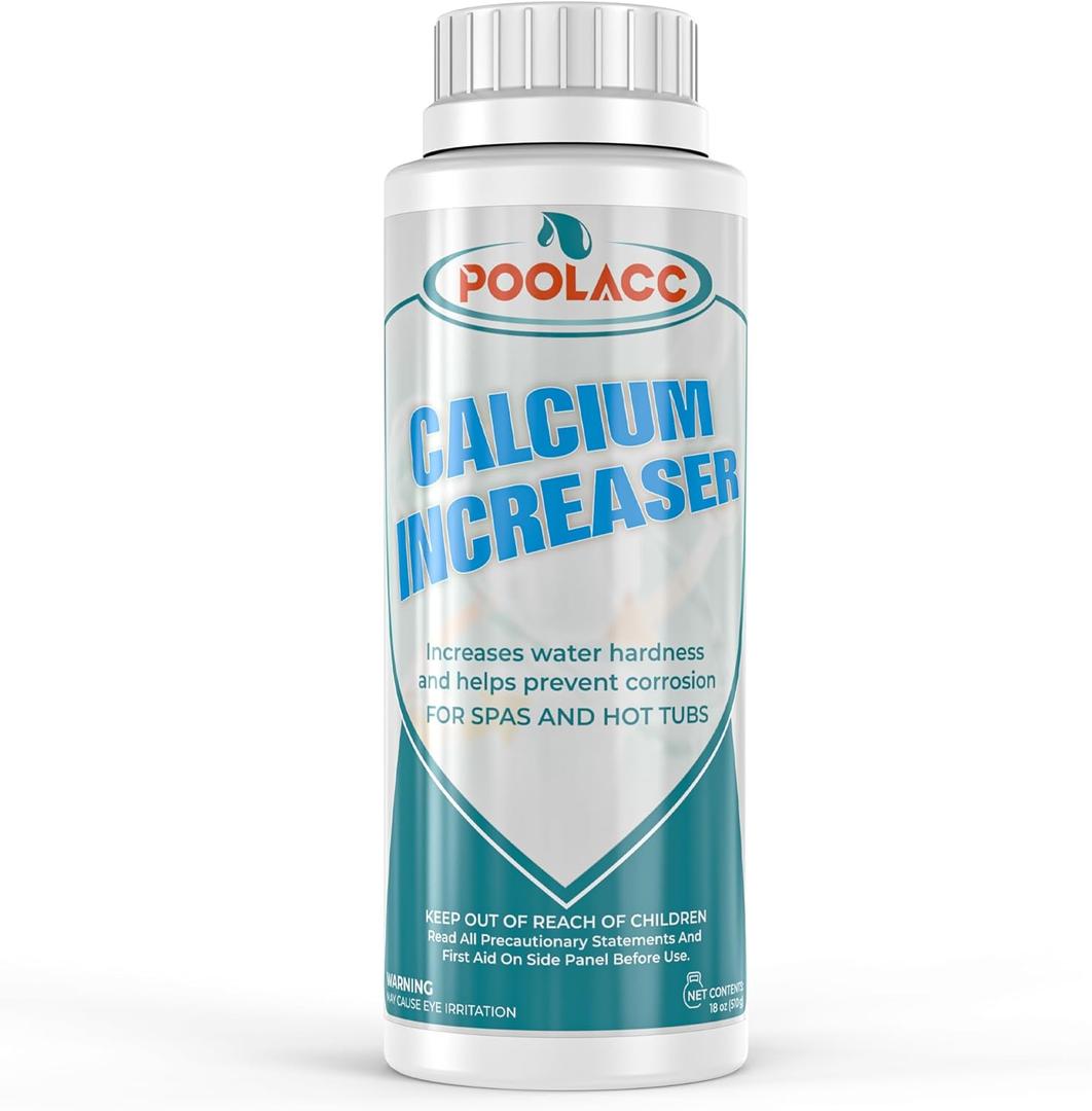 3 x POOLACC Calcium Hardness Increaser for Hot Tub Spa, Easy-to-Use Calcium Booster, Helps Prevent Corrosion, Spa Maintenance Chemicals, 18oz