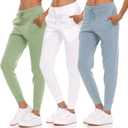 BottomLine 3 Pack Sweatpants Women, Comfortable Womens Sweatpants, Fleece Womens Joggers (Available in Plus) (L)