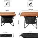ROCK CLOUD Portable Camping Table Ultralight Aluminum Camp Table with Storage Bag Folding Beach Table for Camping Hiking Backpacking Outdoor Picnic, Size M, Medium