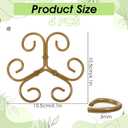 Iron Plant Stem Support, 4Pcs Reusable Sturdy Plant Supports for Indoor Plants Lightweight Plants Accessories Indoor for Bamboo Multi-Stemmed Flowers Thriving Growth