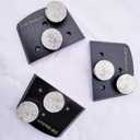 Trapazoidal Diamond Grinding Discs for Concrete Floor Medium Bond 3 pcs Use in Lavina and Edco Grinders (30#)