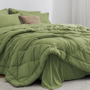 Love'S Cabin TwinXL Comforter Set Olive Green, 5 Pieces Twin Bed In A Bag, All Season Twin Bedding Sets With 1 Comforter, 1 Flat S