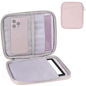 Padded Sleeve Pouch for 6-7 Inch eBook/E-Reader/Kindle Paperwhite/Kindle Oasis (Pink-PU)