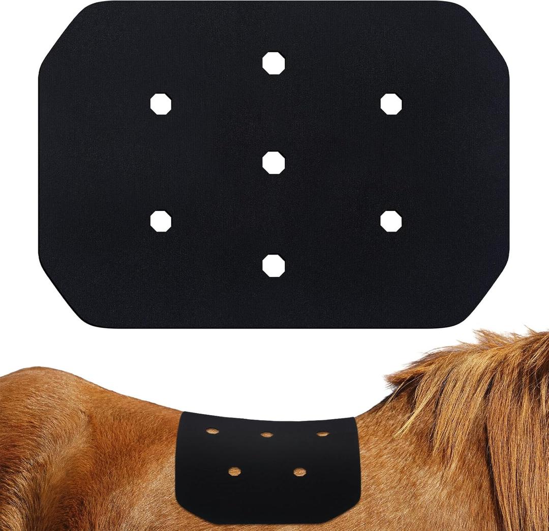 Sadnyy No Slip Pad for Horse Western Saddle Pads Secure Breathable and Contoured Fit Universal Size Black (17 x 21 Inch)