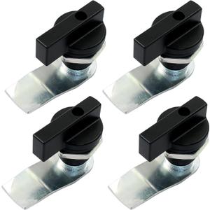 4Pcs Thumb Operated Offset Cam Locks, T Handle Swing Knob Turn Latch Thumb Cam Lock for Machine Cabinet, RV Compartment Door