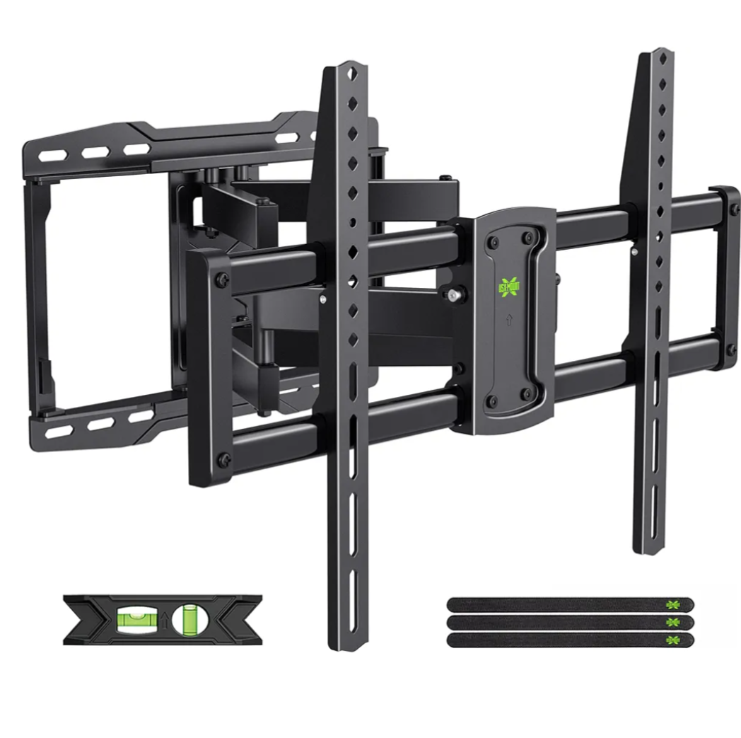 USX Mount Full Motion TV Wall Mount for 42"-85", TV Mount Swivel and Tilt,Wall Mount Bracket with Dual Articulating Arms Up to 132lbs, VESA 600x400mm, 16" Wood Studs, UL Listed XML019