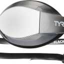 TYR Blackops 140 EV Racing Swim Goggles for Men and Women, Anti-Fog Competitive Swimming Goggles (Mirrored - Smoke)