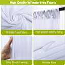 Wokceer White Backdrop Curtain for Wedding Parties 10x8FT Wedding Curtains Backdrop Drapes Polyester for Photoshoot Baby Shower Birthday Party Curtains Photography Background 2 Panels 5x8FT