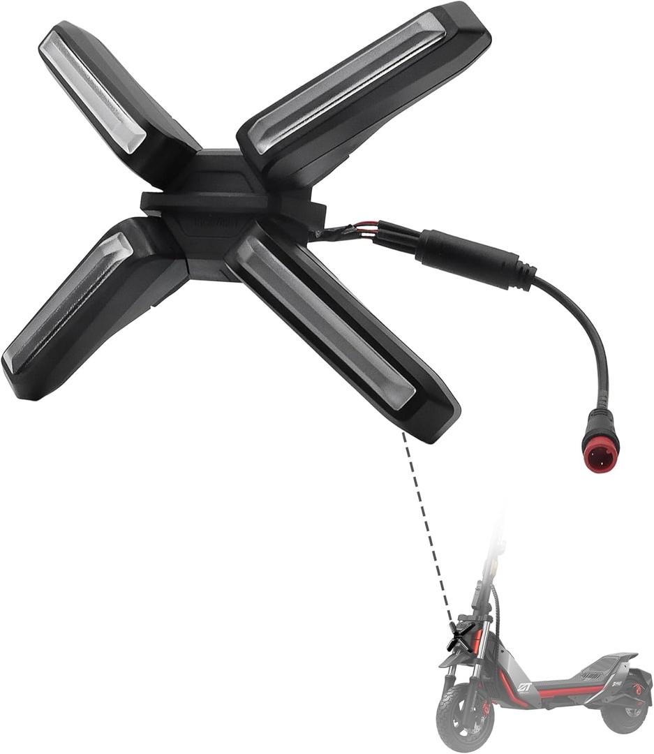 Stio Scooter Xtype Position Light Compatible with Ninebot by Segway ZT3 Pro Kickscooter Xshaped Front Lamp Super Bright Headlight Replacement ZT3 Original Accessories