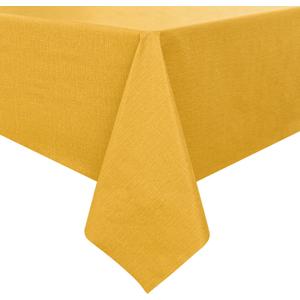 Romanstile Halloween 100% Waterproof PVC Tablecloth, Rectangle Oil Spill Proof Stain Resistant Vinyl Table Cloth, Wipe Clean Plastic Table Covers for Kitchen/Dining/Parties - 54 x 78 Inch, Yellow