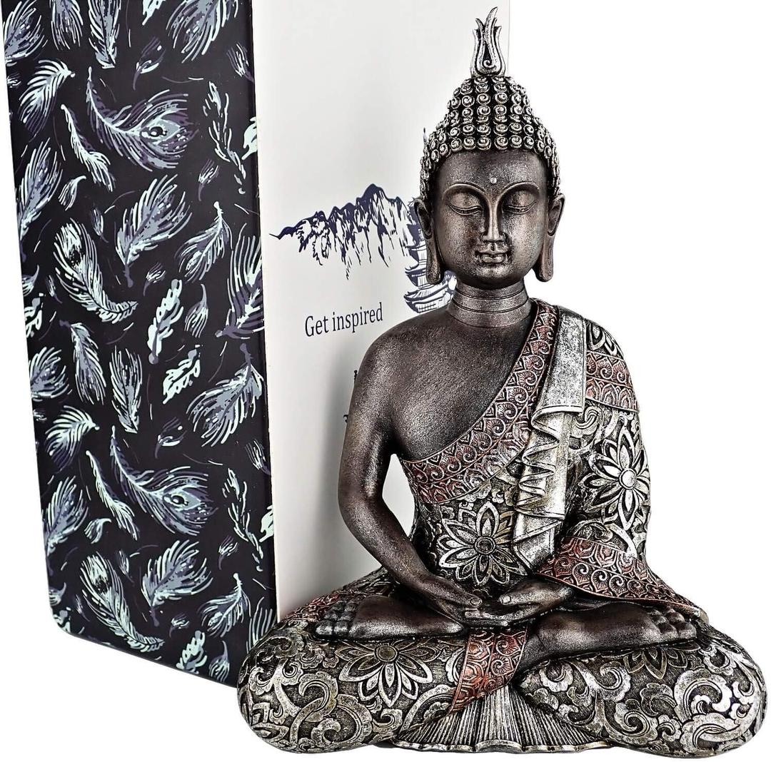25DOL Buddha Statues for Home. 7.3" Buddha Statue (The Final Meditation). Collectibles, Figurines. Meditation, Spiritual Living Room, Yoga Zen Decor. Hindu and East Asian Decor