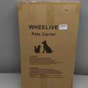 Pet Carrier with Wheels for Cats and Dogs, Pet Bag with Detachable Wheels & Washable Plush Pad, Escape-Proof Zipper & Shoulder Strap, Portable Carrier for Outdoor and Car Travel(Max. 40 lbs)