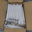 Baquler 48 Pcs 7.5 Inch Ivory Flameless Taper Candles LED Candle Sticks Battery Operated Flickering LED Candlestick Window Plastic Candle for Wedding Halloween Christmas Decor(No Battery)