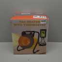 Greenhouse Heater with Thermostat, 1500W Outdoor Heaters for Patio, Fast Heating, Overheat Protection, Electric Space Heaters for Greenhouse, Grow Tent, Patio, Garage, IndoorYellow