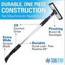 SubZero 80037 60" Quick Lock Pivoting Head Snowbroom with Integrated Squeegee and Ice Scraper , Black