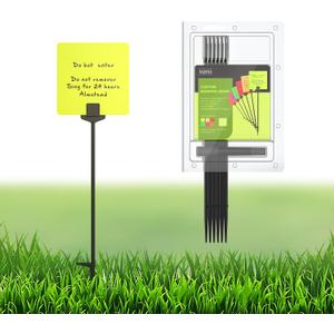 12Pack Blank Yard Signs with 6 pack Plastic Stakes Custom Sign Garden Yard Signs No Pooping Dog Signs for Yard,Keep Off Yard Sign Stake Kits, 12PACK 6"x 6"x 16.2"