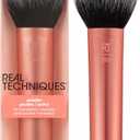 Real Techniques Cruelty Free Powder Brush With Ultra Plush Custom Cut Synthetic Bristles and Extended Aluminum Ferrules to Build Coverage
