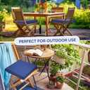 Preboun 6 Pack Outdoor Chair Cushions 19" x 19" x 3" Patio Waterproof Fade Resistant Seat Cushions with Ties Replacement Chair Pads for Patio Furniture Garden Sofa Couch (Navy Blue)