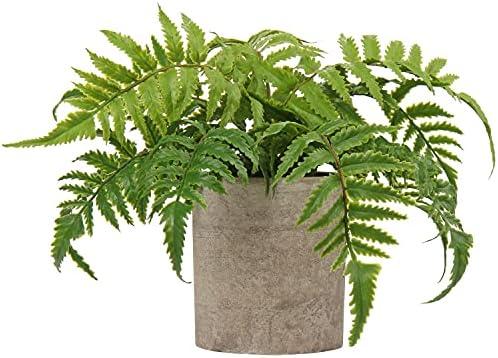 Briful Small Fake Plant Potted Plants Artificial Decor Plastic Ferns Plant Faux Plants in Pots for Home Living Room Bedroom Desk Bathroom Shelf Farmhouse Decoration