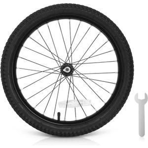 12/14/16/18/20 Inch Kids Bike Front Wheels Replacement with Solid Air Rubber Tire and Inner Tube, Bicycle Bike Wheels Don't Fit with Huffy Bike(13 Inch Wrench Included)