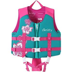 Zeraty Toddler Swim Vest Neoprene Kids Float Jacket Swimming Aid for Children Girls and Boys 20-30-40-50-60-70-80Lbs with Dual Adjustable Safety Straps
