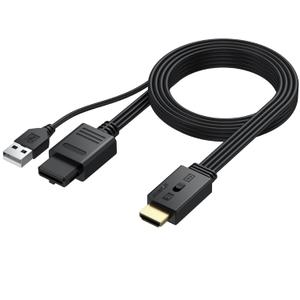 AUTOUTLET N64 to HDMI Converter, Supports 1080P(60hz) Output, 4:3 & 16:9 Aspect Ratio Switch, Retro Gaming Adapter for N64, NGC, SNES on Modern TVs