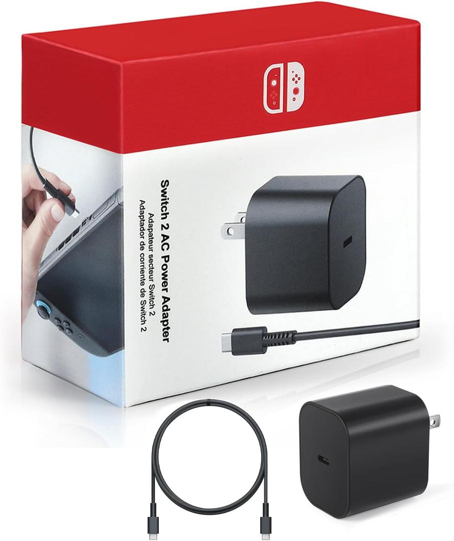 Switch 2 Charger 60W - 20V 3A OEM Style Replacement Fast Charging Power Adapter Accessories with 5FT USB C Cable for Switch OLED, Lite, Steam Deck