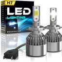 Mega Racer H7 Light Bulb | 500% Brightness | 6000K Diamond White | H7 Bulb | Luz Antiniebla | Fog Lamp Bulb Fog Light Bulbs for Car | Plug and Play | Pack of 2