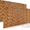 Reed Fencing Rolls,Patio Privacy Screen,Decorative Bamboo Fence Rolls for Patio Balcony Garden Backyard Outdoor,5x16FT(2Pcs) (516FT 2Pack, Brown)