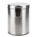 iDESIGN 5L Steel Step Can with Bucket Insert for Bathroom Kitchen Office Brushed