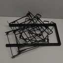 Food Container Lid Organizer for Cabinet, 6 Adjustable Dividers Metal Pot Lid Organizer, Pots and Pans Organizer Under Cabinet Storage Plastic Lids Pots Cookie Sheets for Cabinets, Cupboards, Drawers (BLACK)