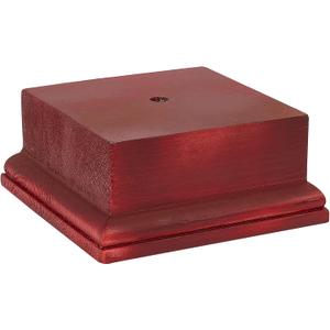 AHANDMAKER Square Wooden Pedestal Stand Display Base, 4.5 x 4.5 x 1.96 Inch Wooden Trophy Base, Wood Decorative Base Medals Display Base for Collectibles Display Home Decoration, Dark Red AHANDMAKER Square Wooden Pedestal Stand Display Base, 4.5 x 4.5 x 1.96 Inch Wooden Trophy Base, Wood Decorative Base Medals Display Base for Collectibles Display Home Decoration, Dark Red