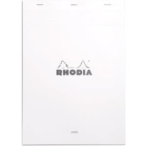 Rhodia Notepad, No18 A4, Lined - White, 8 1/4"" x 11 3/4""" (18601C)