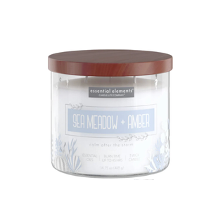 SEA MEADOW & AMBER 3-WICK 14.75OZ JAR CANDLE