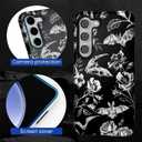 Case for Samsung Galaxy S24 Plus,Hybrid Heavy Duty 2 in 1 Full Body Rugged Shockproof Protection Glossy Case for Samsung Galaxy S24 Plus - Dark Gothic Bats