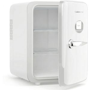 Skincare Fridge - 4L Makeup Fridge for Refrigerating Makeup, Skincare and Food, Mini Fridge for Bedroom, Office and Car, Cooler and Warmer, Beverage Cooler, Pearly White