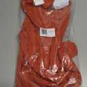 Club Monaco Women's Shiny Wide Rib Wrap Skirt, Large, Sunrise/Orange 