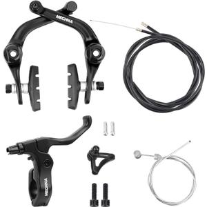 BMX Rear Aluminum Alloy Rim Brake SetBike Rear U Brakes Set, Complete Rear Brake kit for BMX Bike, Right Bike Brake with Cables and Brake Pads,Rear Rim Brake SetBike Rim Brake Sets,Universal