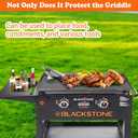 Blackstone Silicone Griddle Cover for 22 Inch Blackstone Grill Cover Flexible & Easy Grip Handle Prevents Splatter & Retains Heat Dishwasher Safe Lid for Easy Cleaning Grill Accessories (Gray)